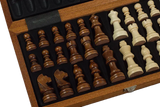 echiquier magnétique en bois avec rangement pour pièces