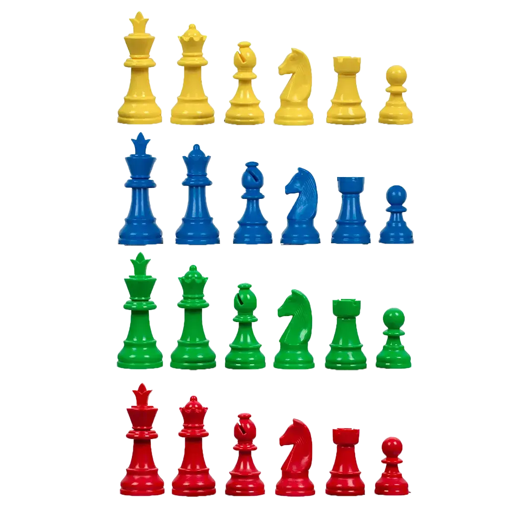 Pieces Echecs Plastiques Ponderees + 2 Reines
