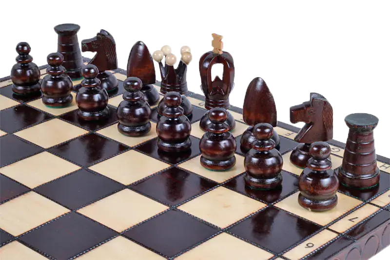 Engelhart - 151206 - Grand Jeu d'Échecs en Bois de Bouleau - Echiquier Pliant Placage en Noyer et Érable - Pièces Lestées - Dim: 45 x 45 x 5,5 cm, Roi 90 mm, Cases 50 mm Engelhart - 151206 - Grand Jeu d'Échecs en Bois de Bouleau - Echiquier Pliant Placage en Noyer et Érable - Pièces Lestées - Dim: 45 x 45 x 5,5 cm, Roi 90 mm, Cases 50 mm
