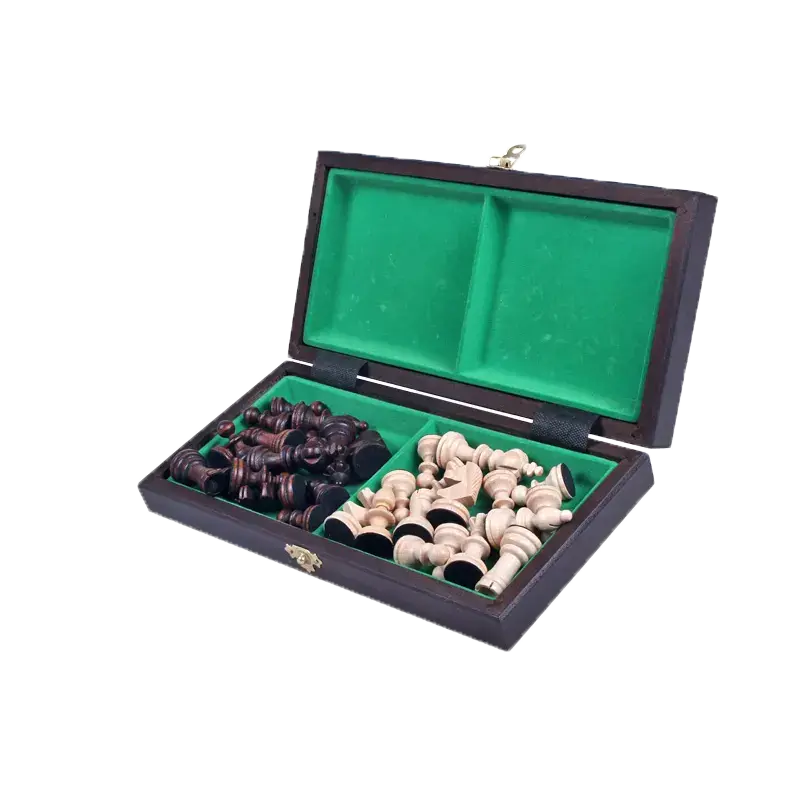 Jeu D’échecs En Bois – Dessin Animé, Pièces Mignonnes – Voyage – Pour Enfants Et Adultes