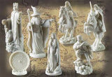 Pièces d'échecs blanches le seigneur des anneaux