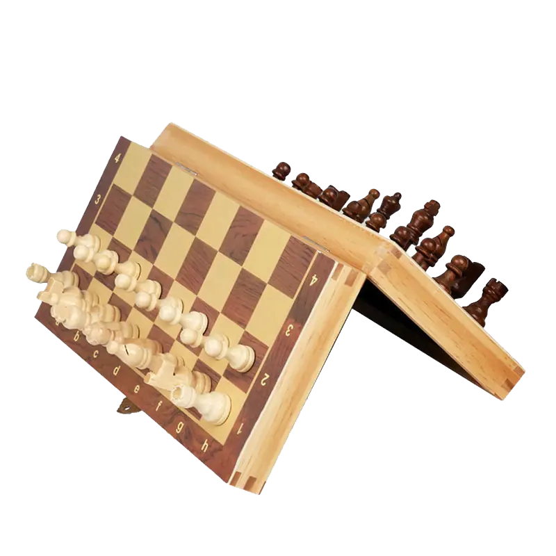 marque generique - 11 x 11 Pliante En Bois Jeu d'échecs, À la