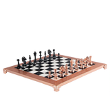 échiquier rose pièces roses et noires