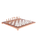 échiquier rose pièces roses et blanches