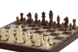 Jeu d'échecs aimanté en noyer et érable