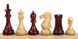 Pièces d'échecs Royal Knight en padouk rouge