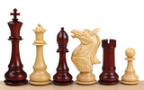 Grandes pièces d'échecs Napoléon en padouk rouge