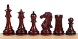 Pièces d'échecs de luxe en bois rouge et buis