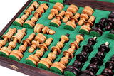 Jeu d'Échecs Vieux Polonais 58 cm Incrusté de Laiton – vue 3