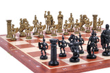Pièces d'échecs Empire romain dorées