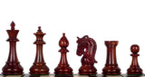 Pièces d'échecs de luxe en bois rouge et buis