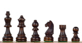 Pièces d'échecs en bois de tournoi taille 5 claires et foncées