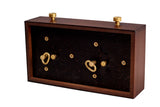 Pendule mécanique en bois teinté acajou