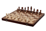 Jeu d'échecs de tournoi en noyer avec notation