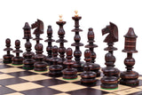 Jeu d'Échecs Vieux Polonais 58 cm Incrusté de Laiton – vue 2