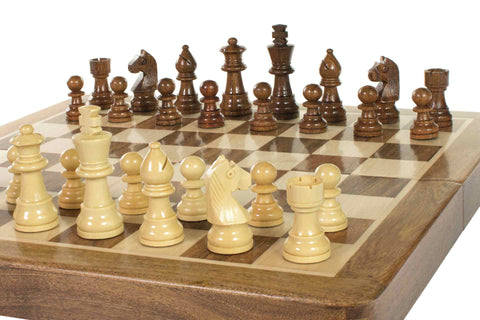 Jeu d'Échecs Magnétique 30 cm en Marqueterie – vue 8