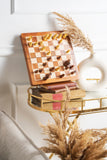 Mini Jeu d'Échecs Magnétique en Marqueterie