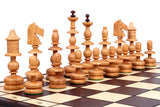 Jeu d'Échecs Vieux Polonais 58 cm Incrusté de Laiton