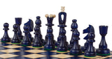 Jeu d'Échecs As 42 cm en Bois de Charme – Bleu – vue 4
