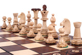 Jeu d'échecs Consul 48 cm en bois pyrogravé