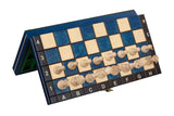 Jeu d'Échecs Magnétique en Bois 27 cm Bleu ou Noir – Bleu