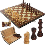 Jeu d'échecs pliable magnétique en bois magnétique