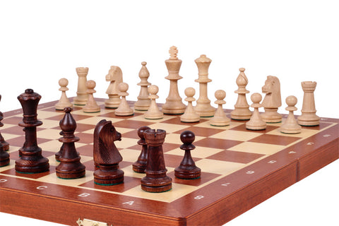 Jeu d'Échecs de Tournoi Taille 5 en Marqueterie 48 cm