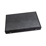 Grand backgammon façon cuir noir ouvert