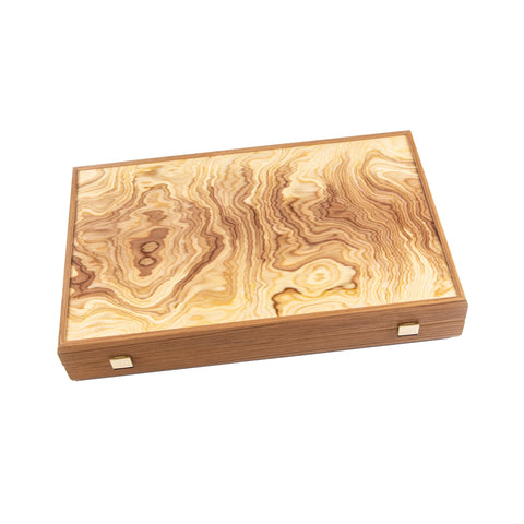 Backgammon haut de gamme en bois d'olivier