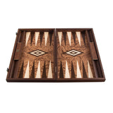Plateau de backgammon en loupe de noyer