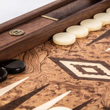 Range-pions du backgammon en noyer
