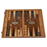 Backgammon en noyer d'Amérique avec range-pions