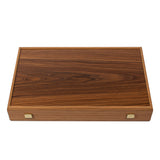 Backgammon de luxe en marqueterie de noyer