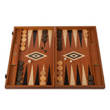 Backgammon en acajou avec range-pions