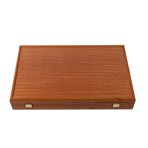 Backgammon de luxe en marqueterie d'acajou