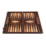 Plateau de backgammon en loupe de noyer