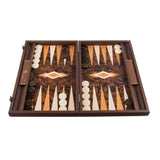 Backgammon en loupe de noyer de Californie