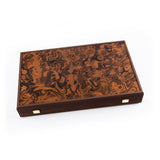 Backgammon de luxe en noyer ouvert
