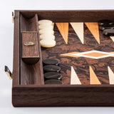 Grand backgammon en noyer fait main