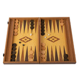 Backgammon chêne et noyer avec range-pions