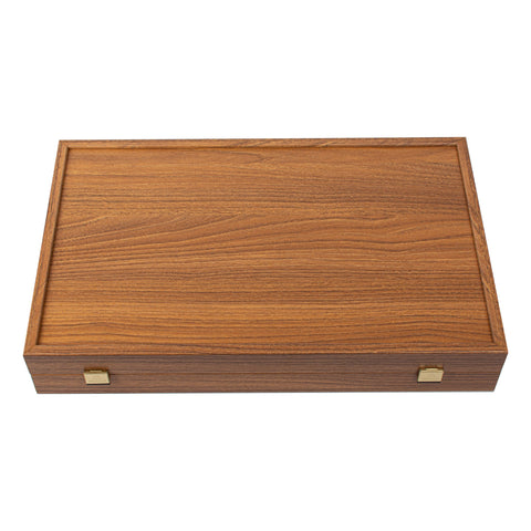 Jeu de backgammon en bois avec rangement des pions
