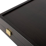 Plateau de backgammon foncé avec rangement