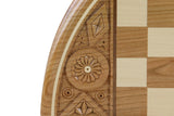 Pièces d'échecs en bois du jeu Rubin
