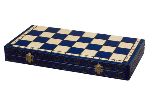 Jeu d'Échecs Royal Grand Format 44 cm Noir ou Bleu – Bleu