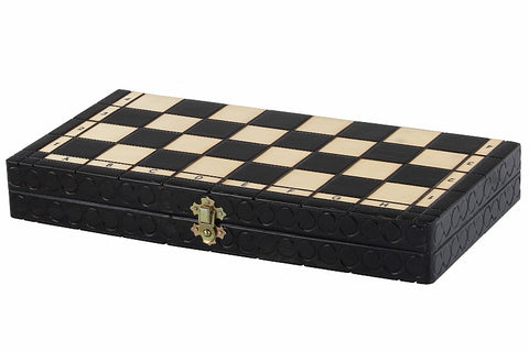 Jeu d'Échecs Royal Moyen 35 cm en Bois – Noir – vue 4