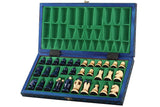 Jeu d'Échecs Royal Moyen 35 cm en Bois – Bleu – vue 4