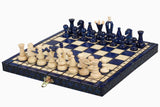 Jeu d'Échecs Royal 30 cm en Couleur – Bleu