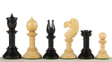 Pièces d'échecs de collection en buis ébonisé