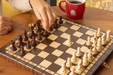 Jeu d'Échecs Perle 36 cm avec Insert de Rangement – Marron