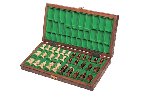 Jeu d'Échecs Perle 36 cm avec Insert de Rangement – Marron – vue 2